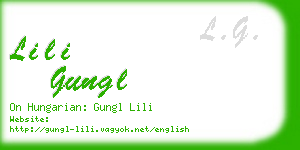 lili gungl business card